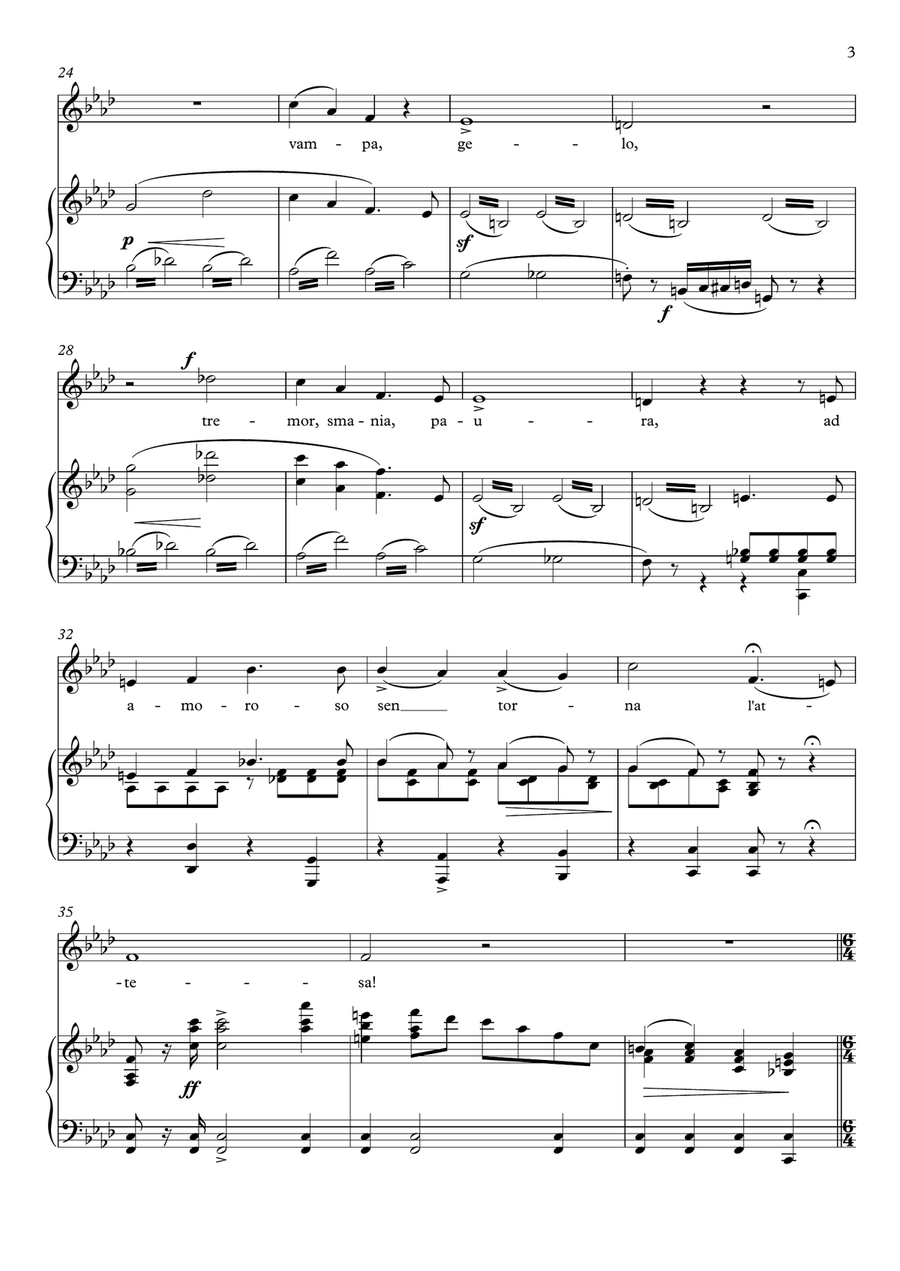 Acerba voluttà - Adriana Lecouvreur (F Minor) Piano, Vocal scores gallery preview page 4