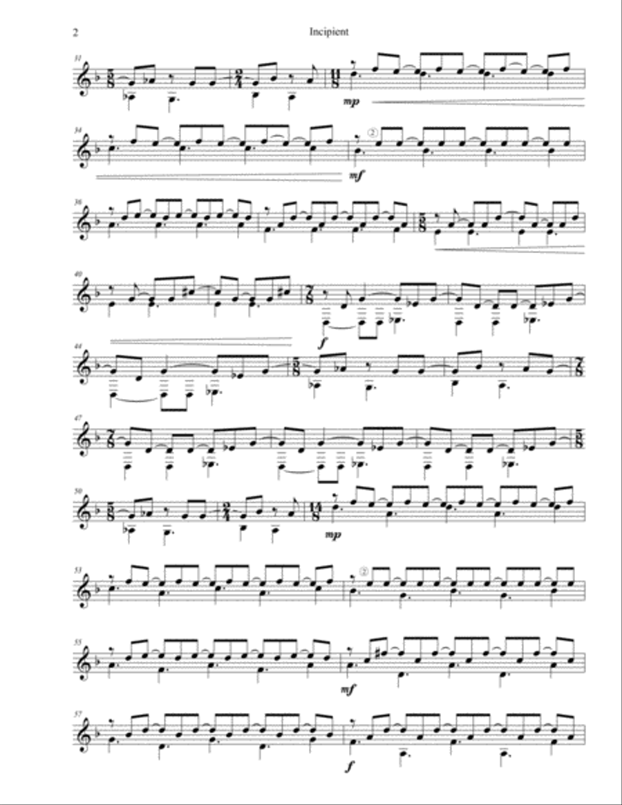 Incipient Classical Guitar scores gallery preview page 2