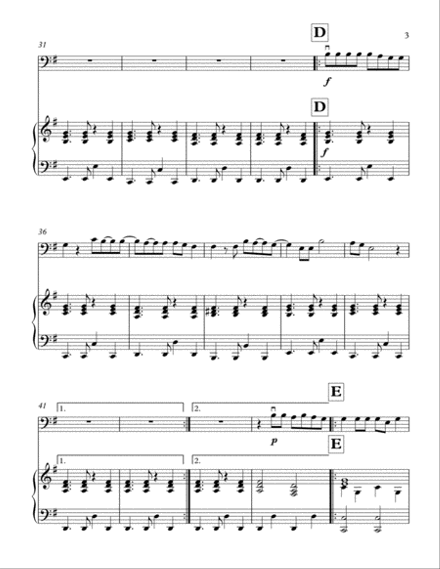 Let Her Go Double Bass scores gallery preview page 4