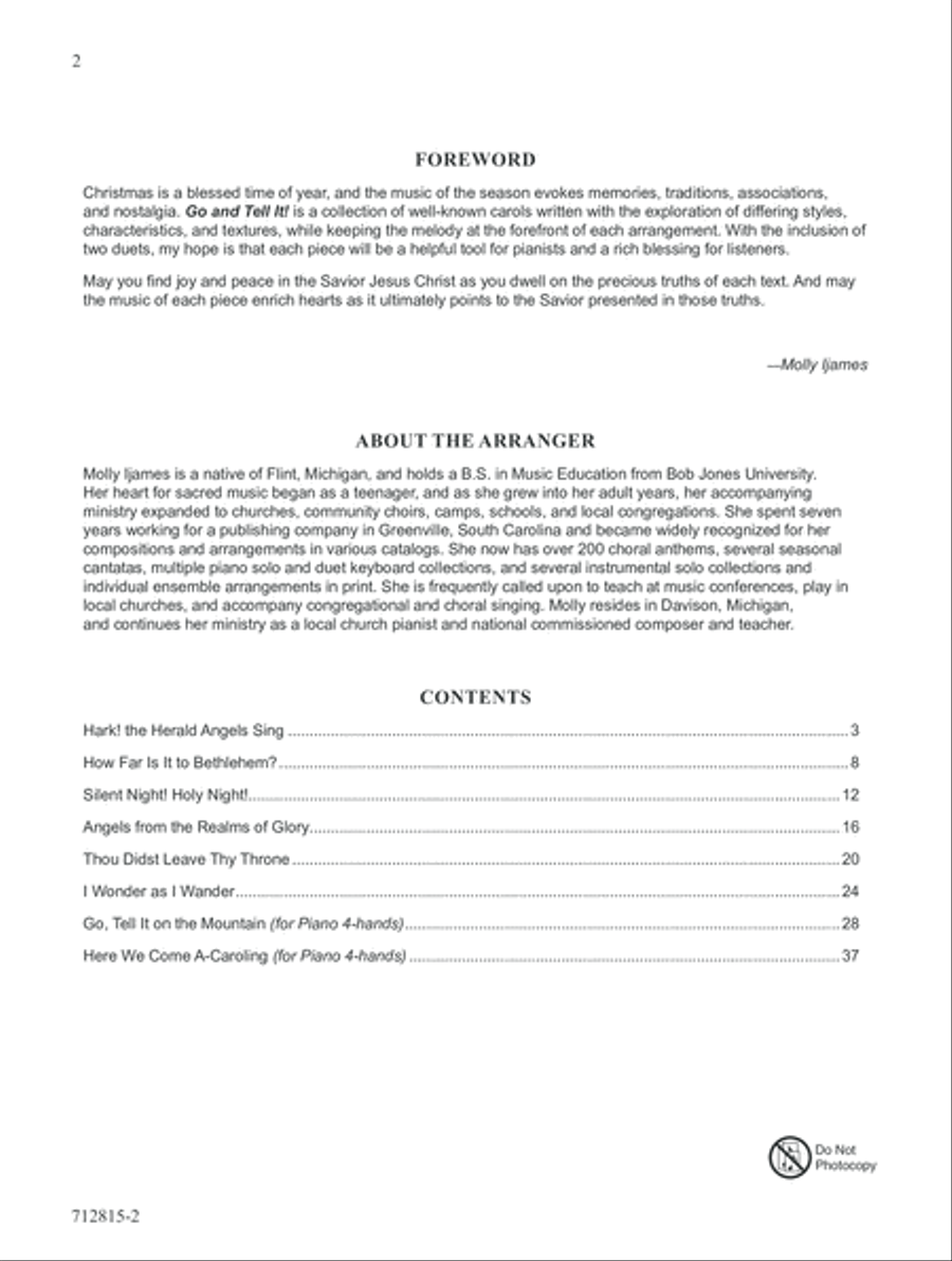 Go and Tell It! Go and Tell It! Piano Solo scores gallery preview page 2