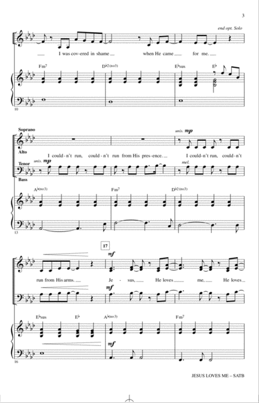 Jesus Loves Me Jesus Loves Me 4-Part scores gallery preview page 2
