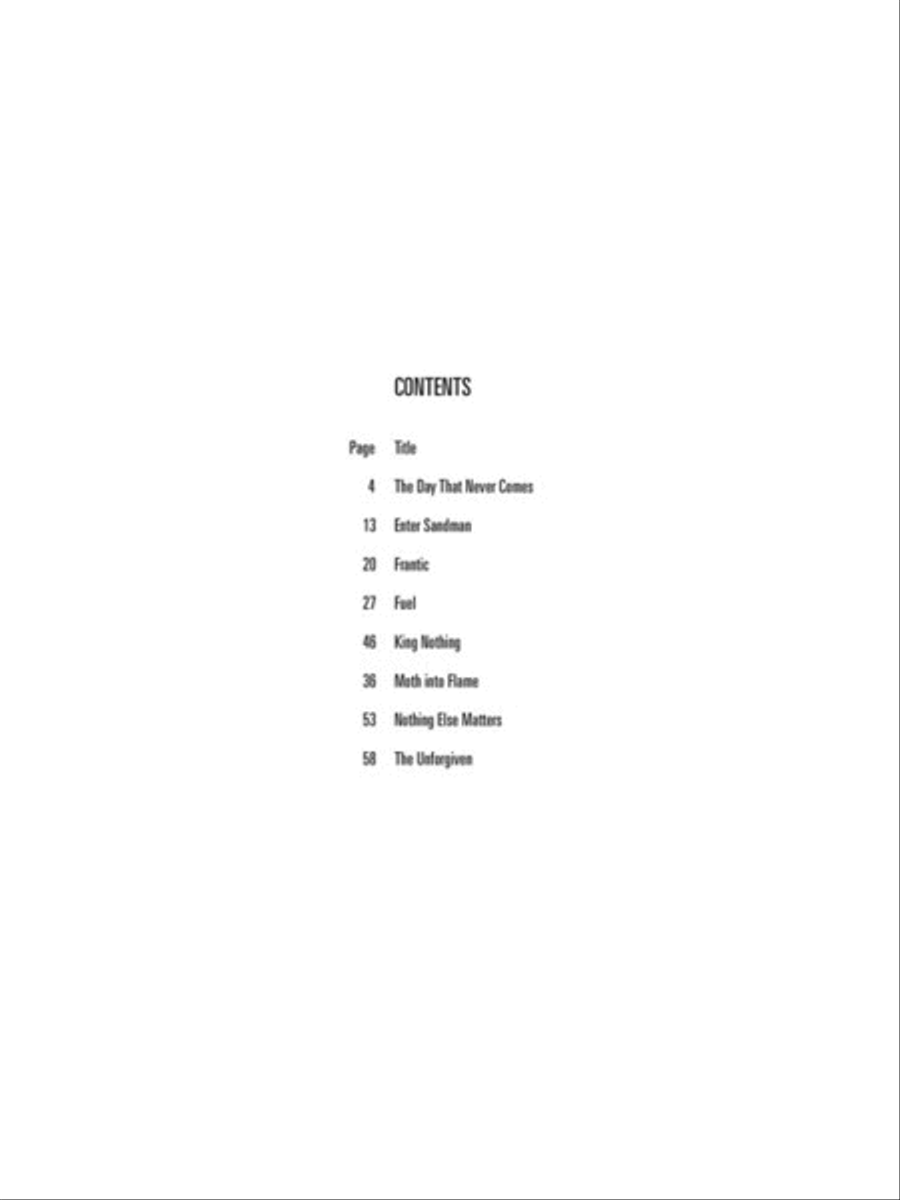 Metallica: 1991-2016 Percussion scores gallery preview page 2