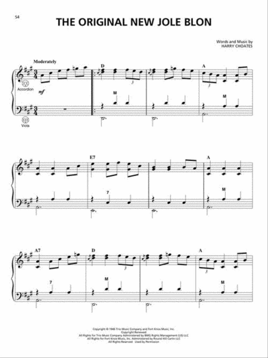 Cajun & Zydeco Classics for Accordion Accordion scores gallery preview page 6