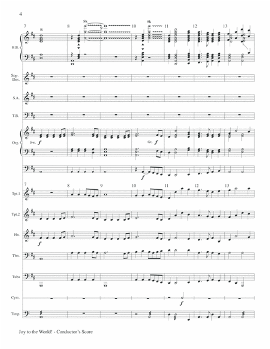 Joy to the World Joy to the World Handbell Choir scores gallery preview page 3