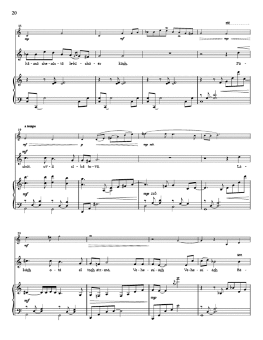 Five Hebrew Love Songs - Solo Soprano Version Choir scores gallery preview page 19