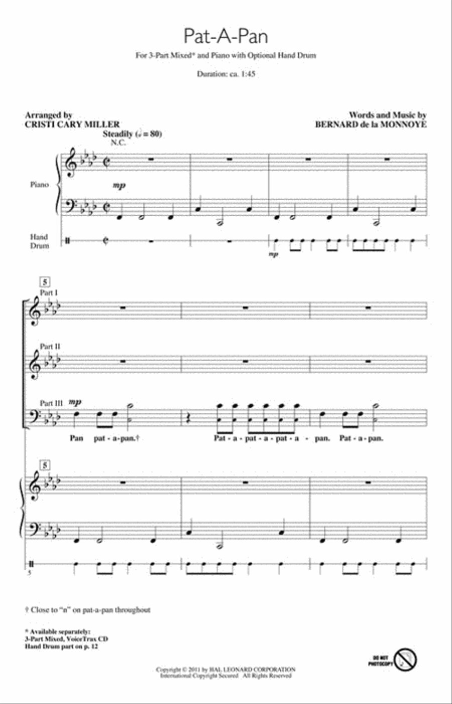 Pat-a-Pan Pat-a-Pan Choir scores gallery preview page 2