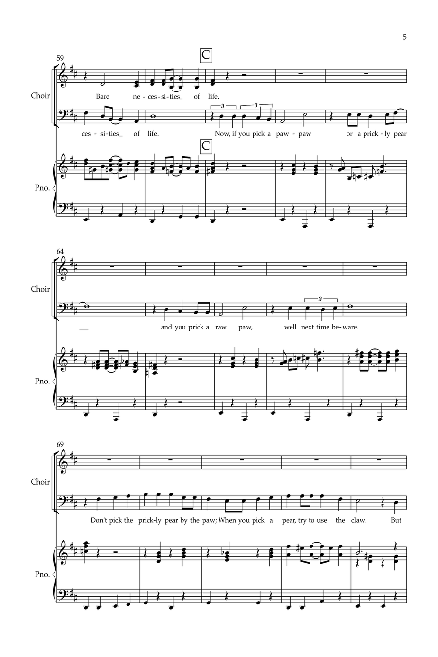 The Bare Necessities 3-Part scores gallery preview page 5