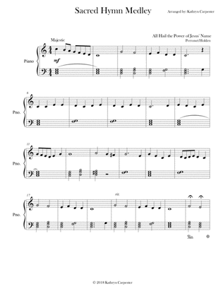 Sacred Hymn Medley (Easy Piano)