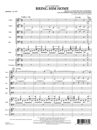 Book cover for Bring Him Home (from Les Misérables) (arr. Richard Tuttobene) - Full Score