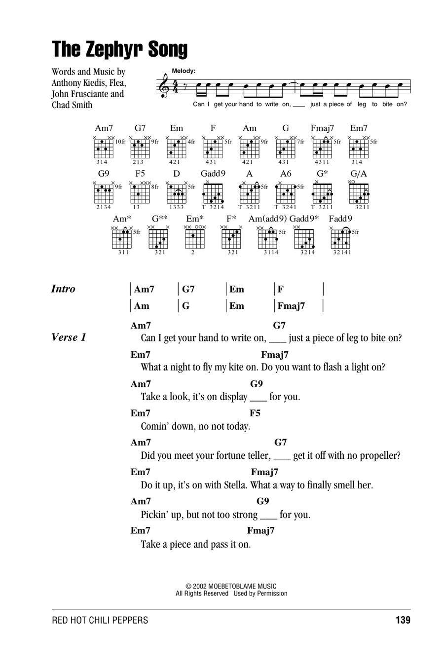 The Zephyr Song Acoustic Guitar scores gallery preview page 1