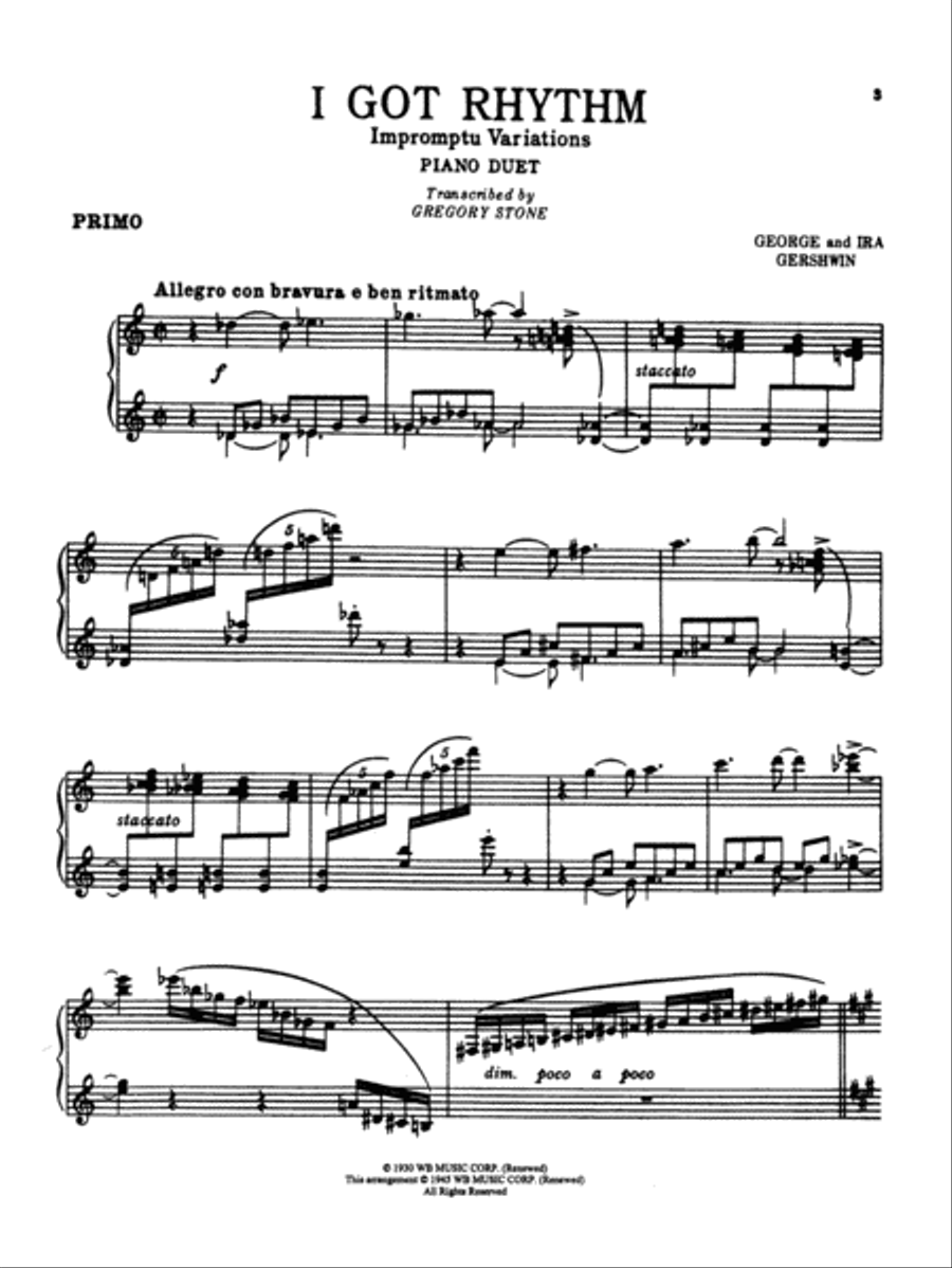 I Got Rhythm (Impromptu Variations) Small Ensemble scores gallery preview page 2