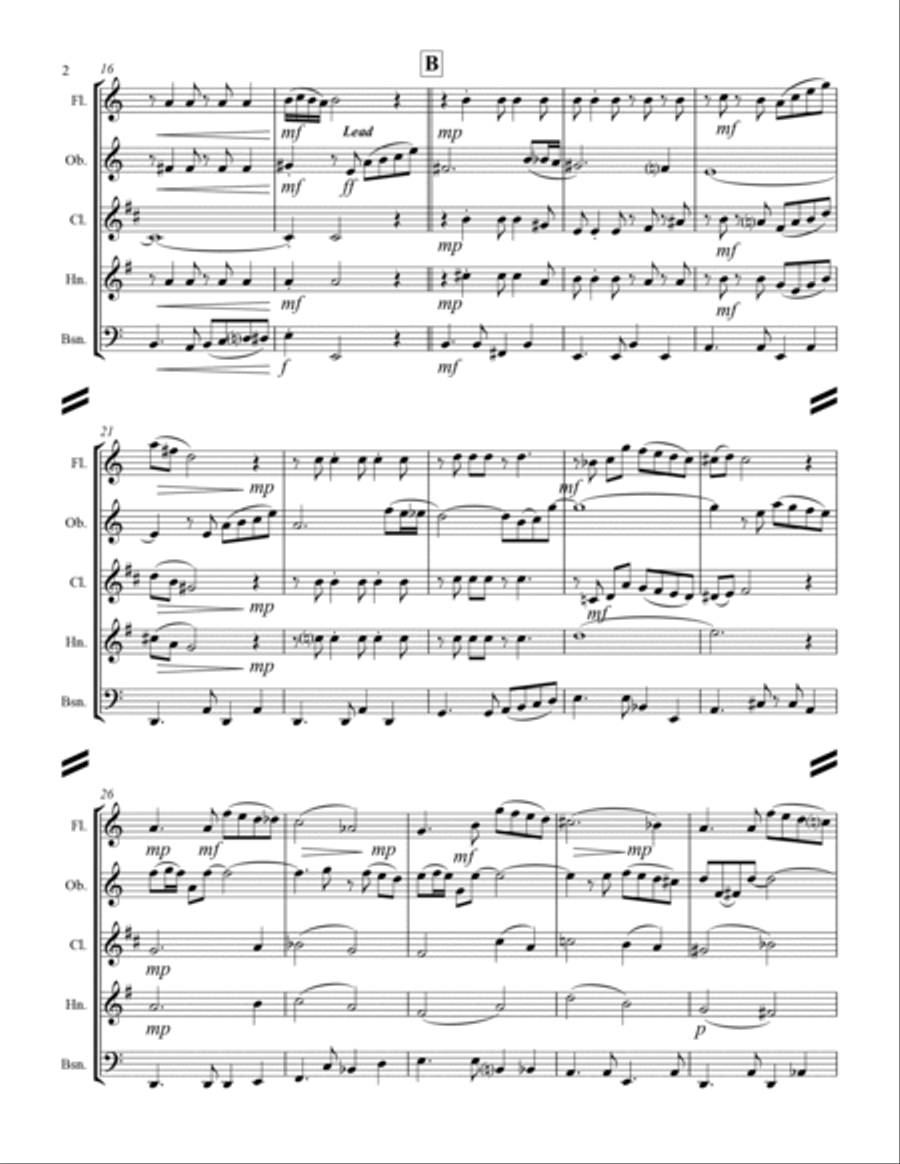 The Shadow Of Your Smile Woodwind Quintet scores gallery preview page 3