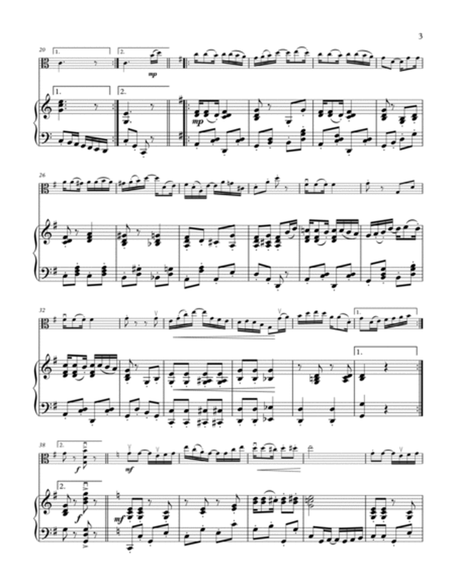 S.Joplin Ragtime Strenuous life for Viola and Piano