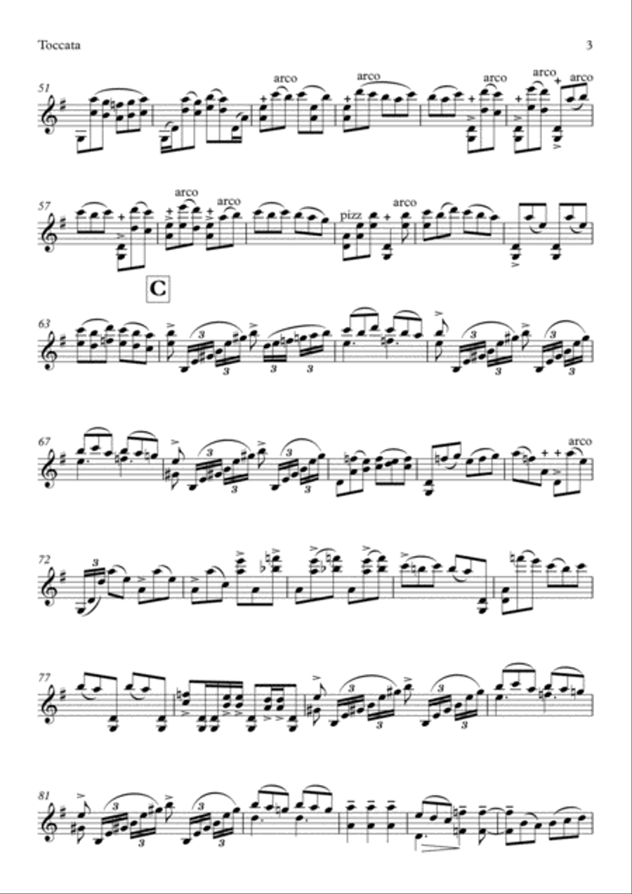 Toccata - Eccentric Dance Violin Solo scores gallery preview page 3
