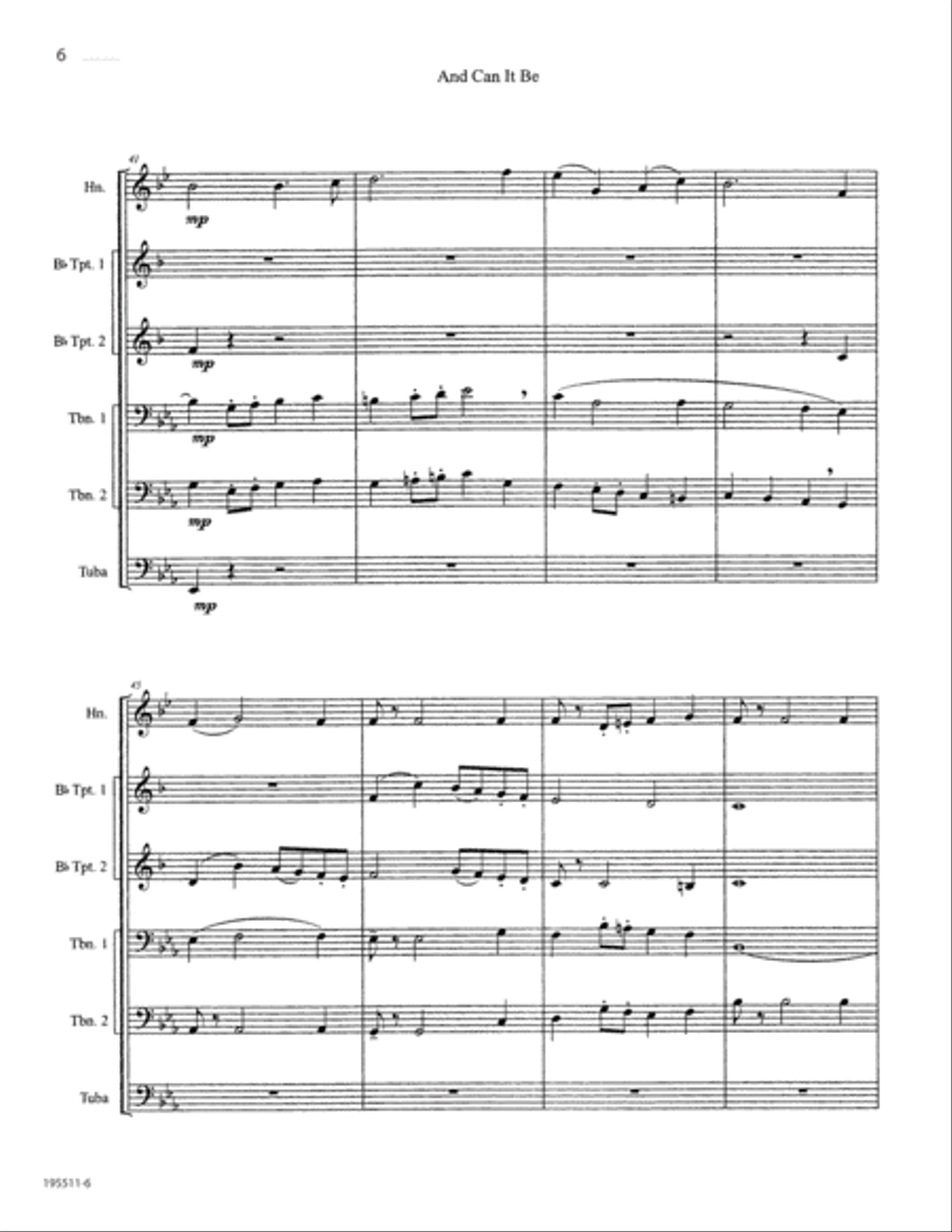 And Can It Be And Can It Be Brass Ensemble scores gallery preview page 6