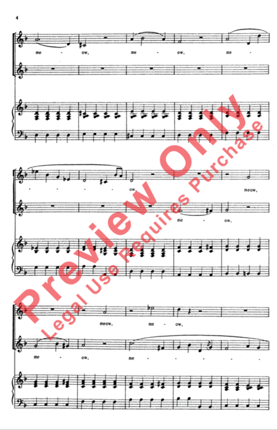 Duet for Two Cats 2-Part scores gallery preview page 3