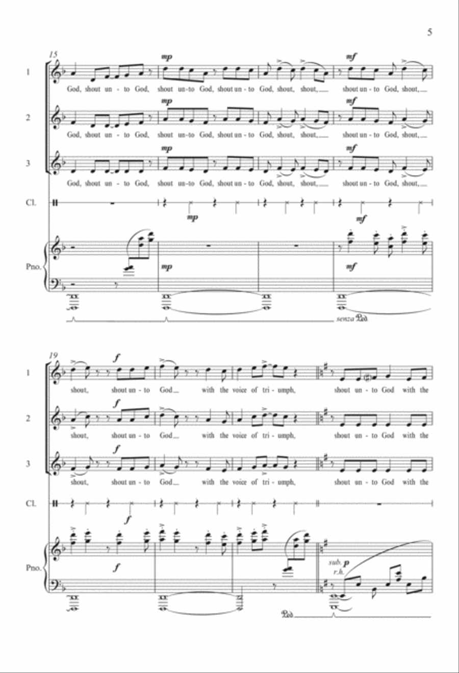 O Clap Your Hands 3-Part scores gallery preview page 4