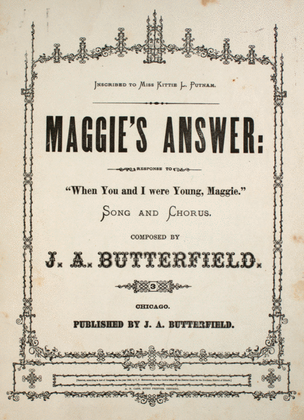 Book cover for Maggie's Answer. Song and Chorus