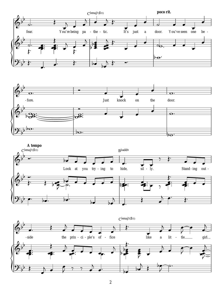 Pathetic (from Matilda The Musical) Piano, Vocal scores gallery preview page 2