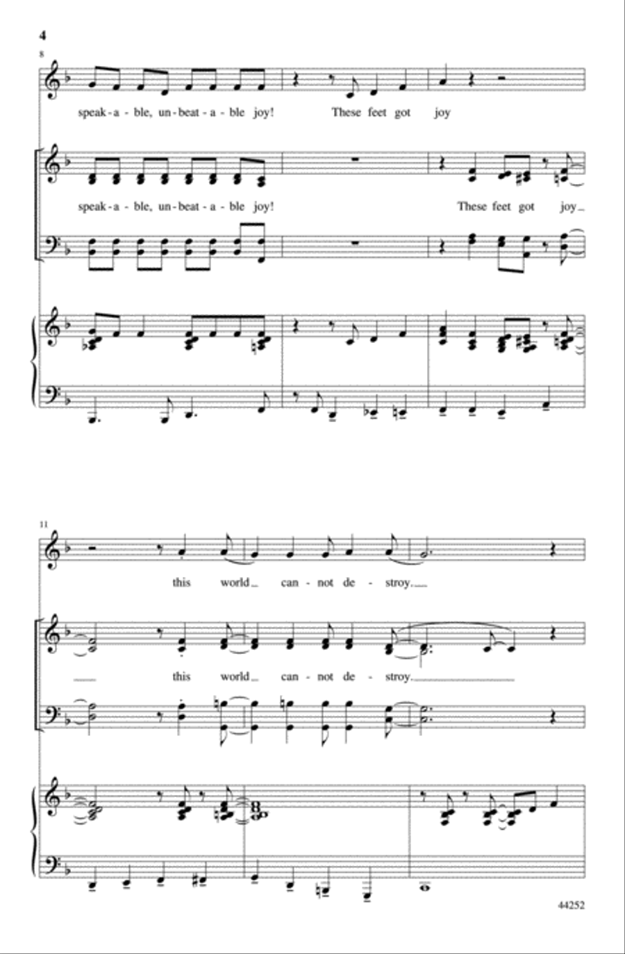 These Feet Got Joy These Feet Got Joy Choir scores gallery preview page 3