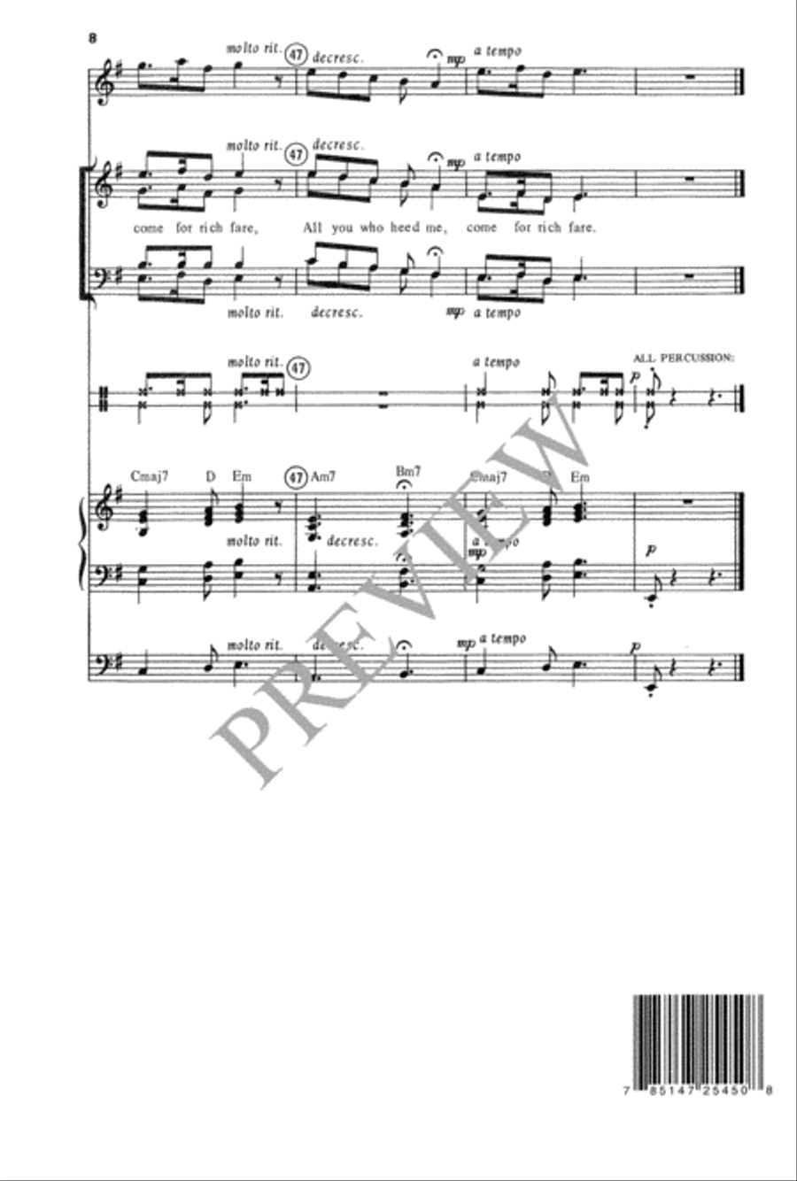 All You Who Are Thirsty 4-Part scores gallery preview page 9