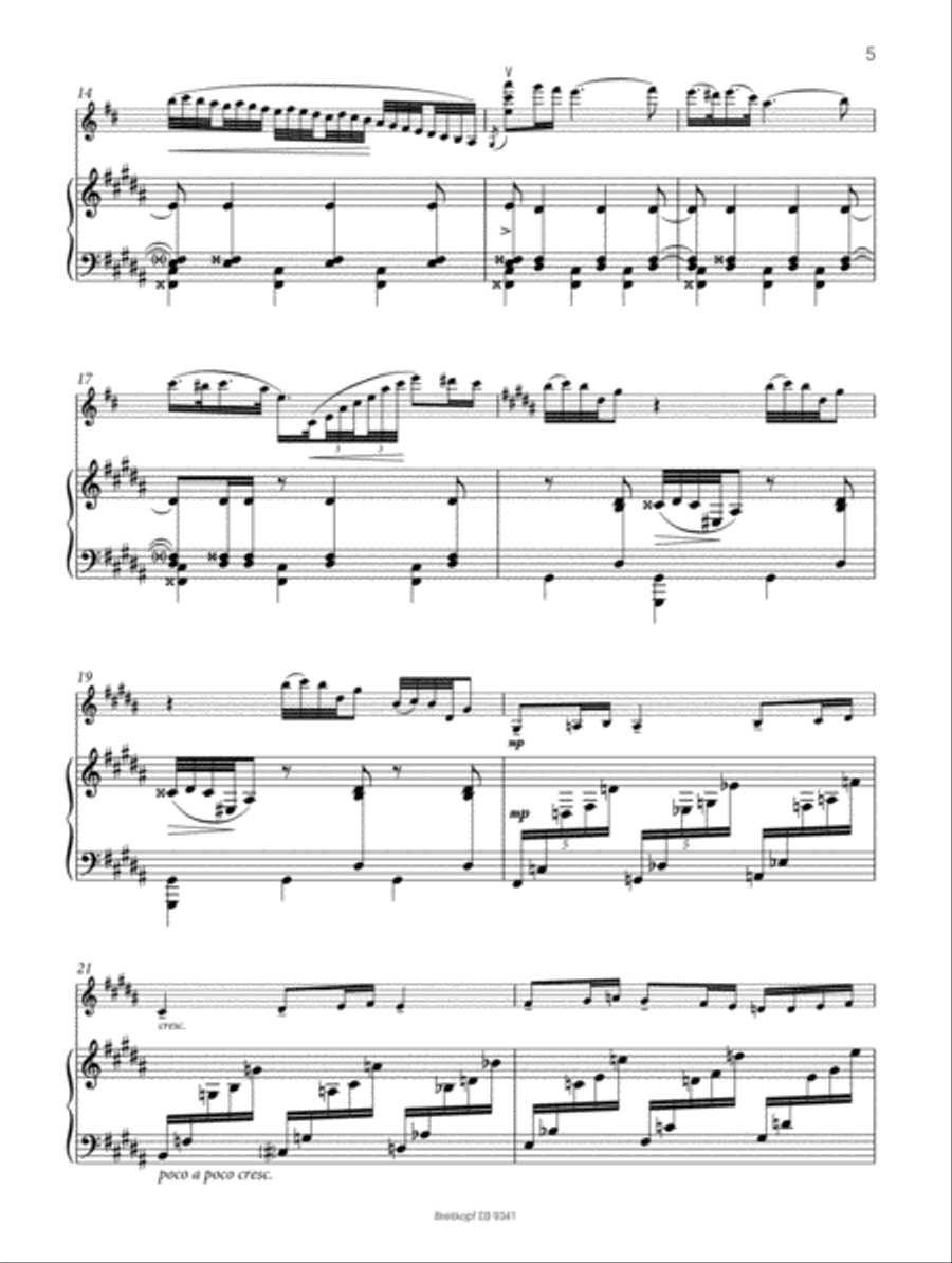 3 Pieces for Violin and Piano Op. 116 Violin Solo scores gallery preview page 3