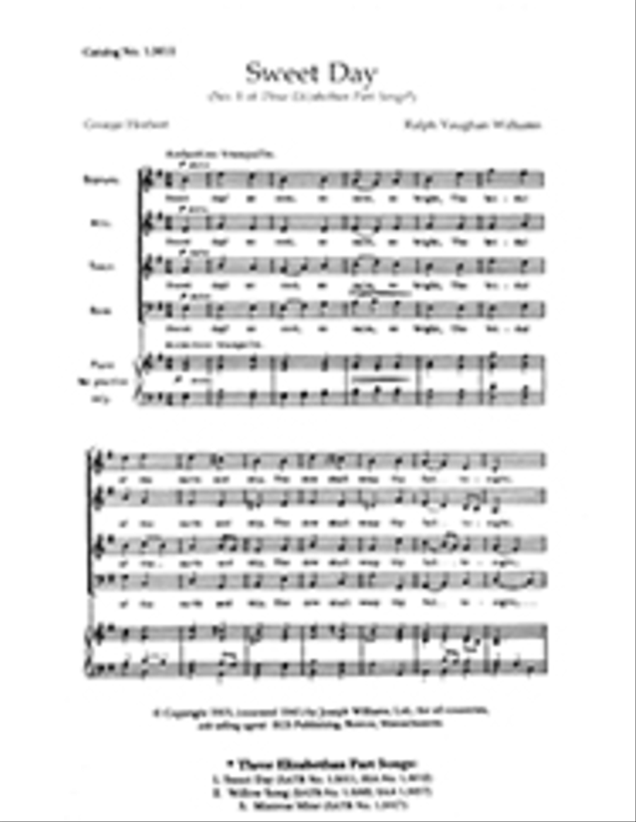 Sweet Day (Choral Score) 4-Part scores gallery preview page 1