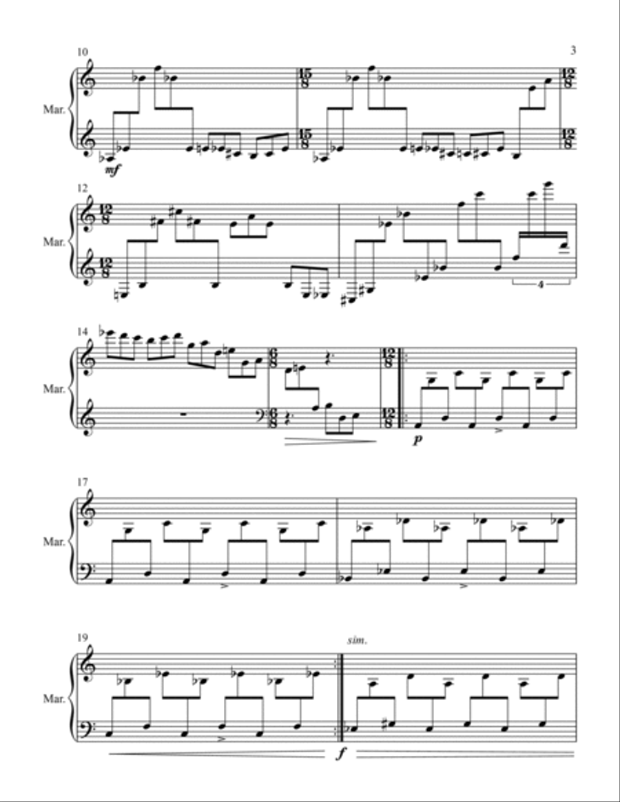 Arpeggiation Marimba scores gallery preview page 3