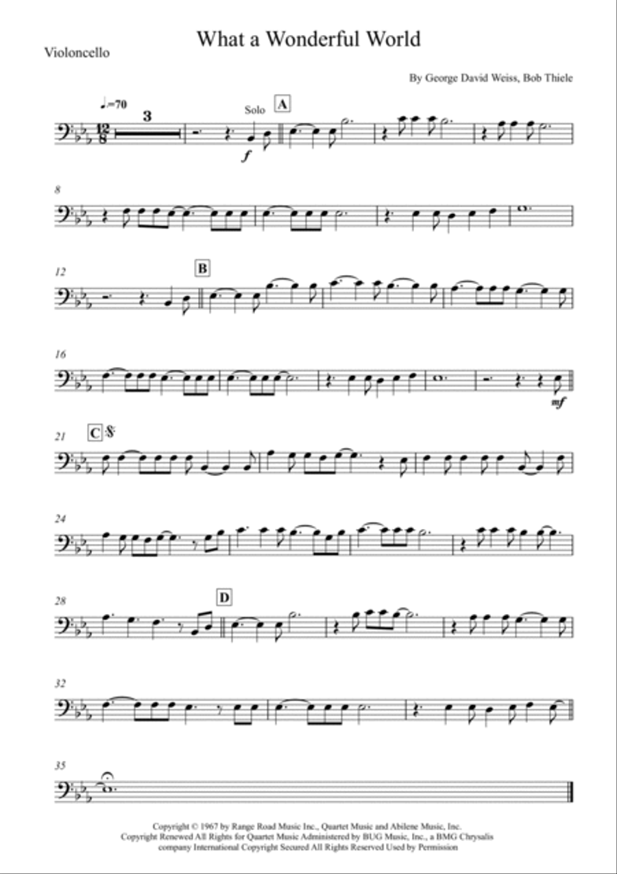 What A Wonderful World Small Ensemble scores gallery preview page 4
