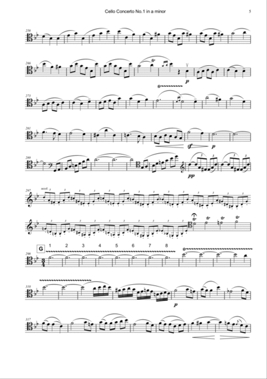 C. Saint-Saens : Cello Concerto No.1 in a minor Cello Solo scores gallery preview page 5
