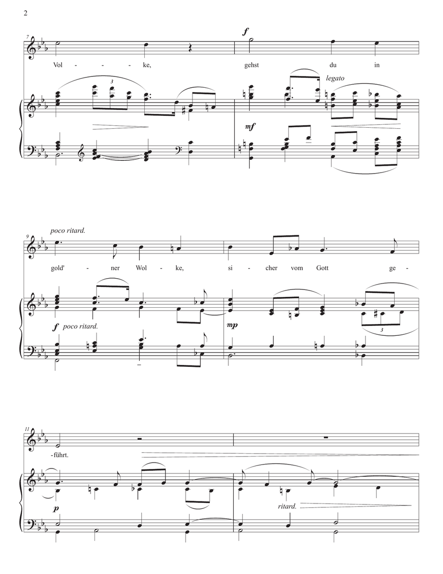 MARX: Hat dich die Liebe berührt (transposed to E-flat major, C major, and B-flat major) Piano, Vocal scores gallery preview page 3