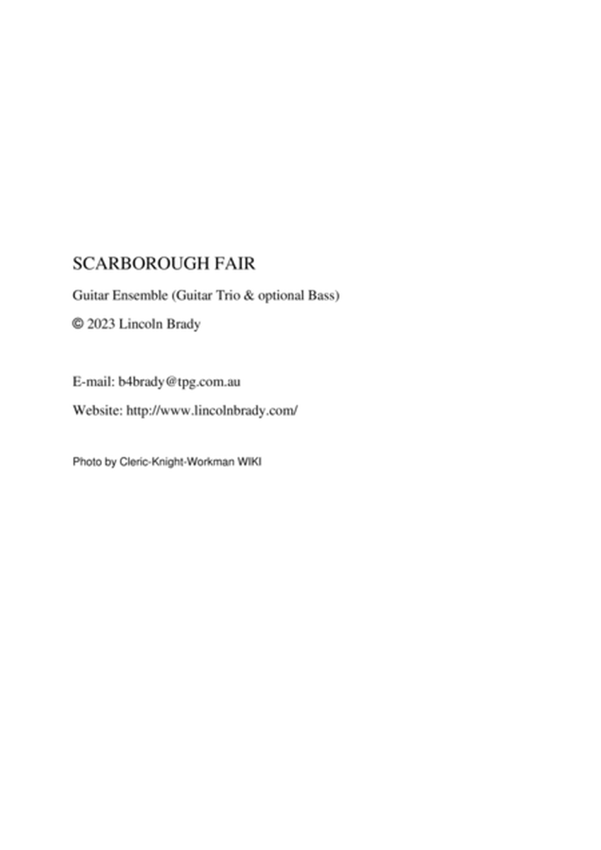 Scarborough Fair - Guitar Ensemble image number null