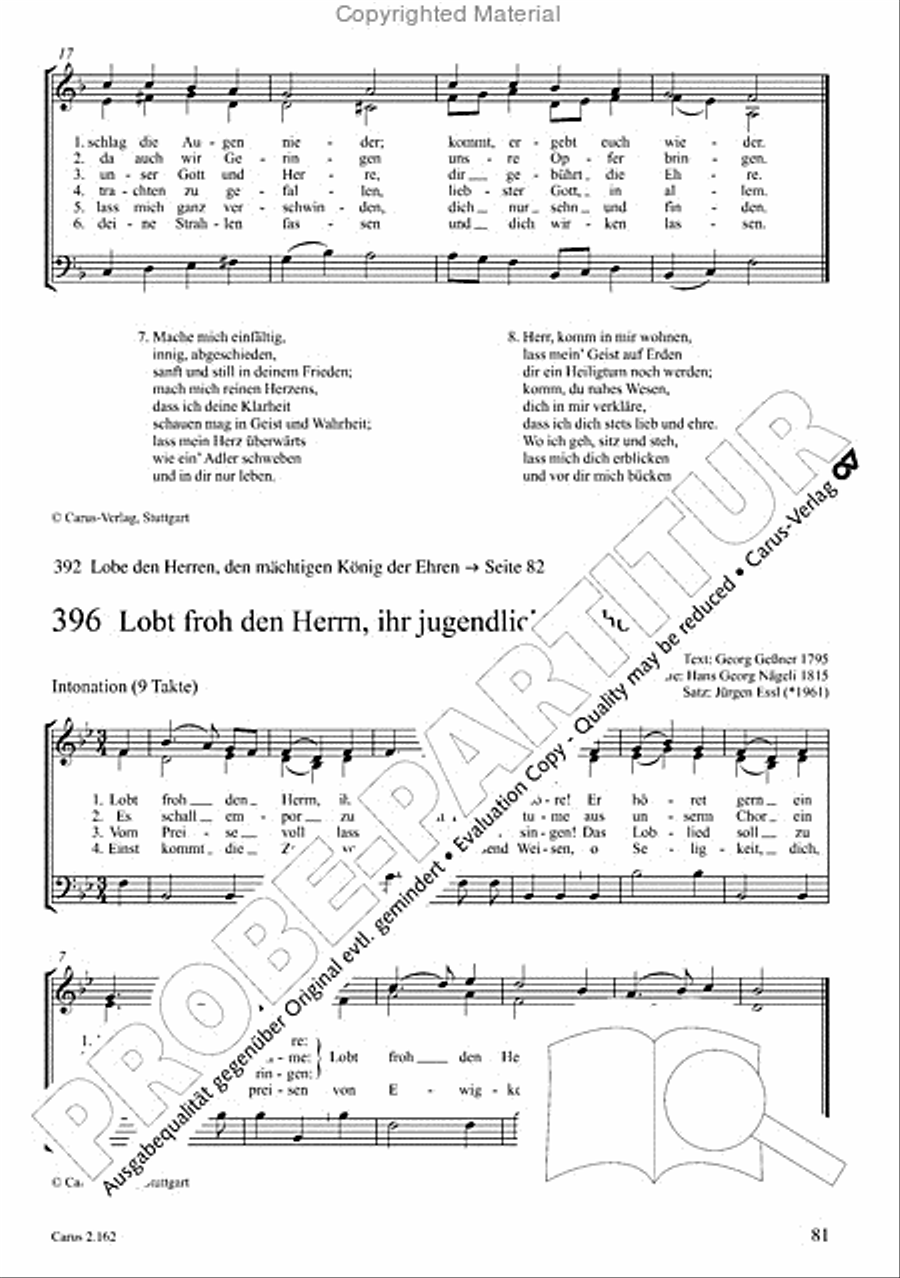 Chorbuch Gotteslob SAM 3-Part scores gallery preview page 82
