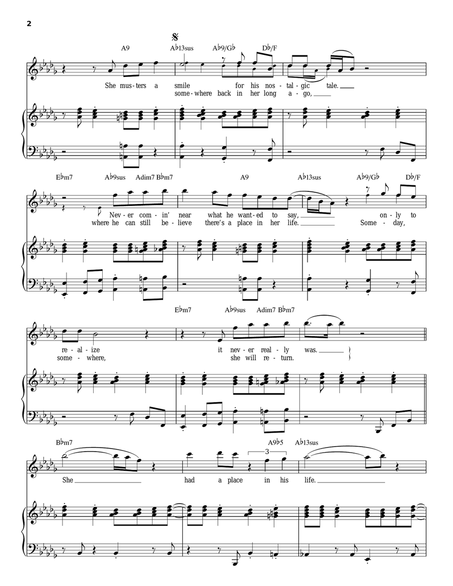 What A Fool Believes Piano, Vocal scores gallery preview page 2