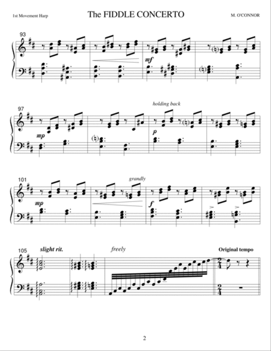 The Fiddle Concerto (string parts – violin and symphony orchestra) Full Orchestra scores gallery preview page 5