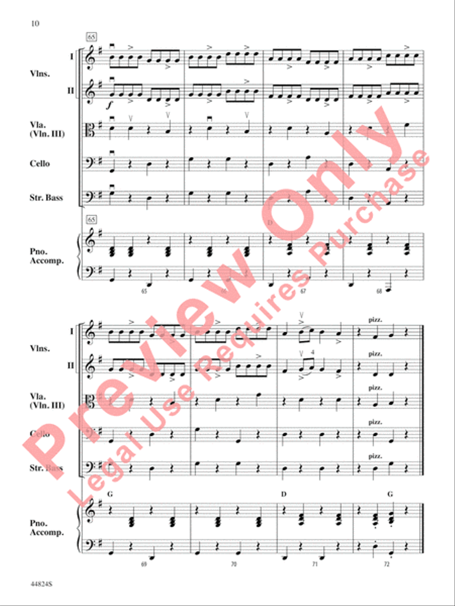 American Square Dance Set String Orchestra scores gallery preview page 11