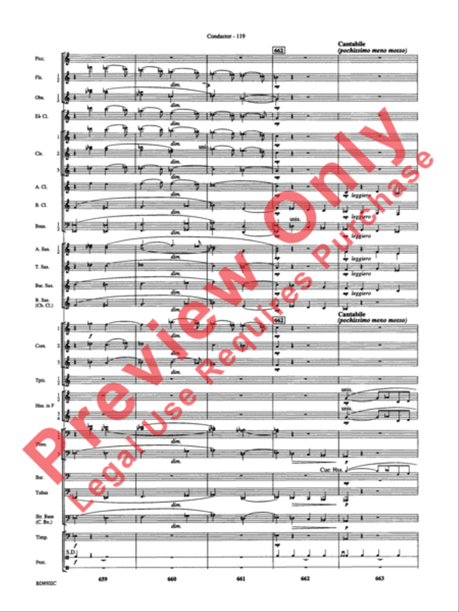 Symphony No. 3 for Band Concert Band scores gallery preview page 122