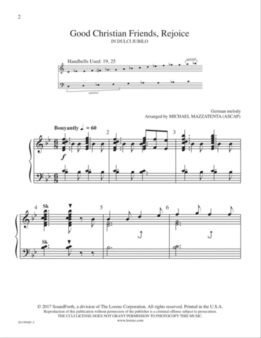 Good Christian Friends, Rejoice 3-Octaves scores gallery preview page 2