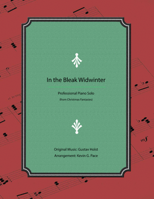 In the Bleak Widwinter - Advanced Christmas Piano Solo
