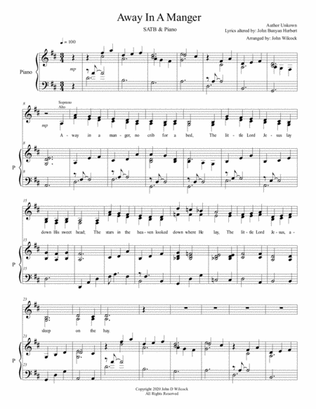 Away In a Manger - SATB & Piano
