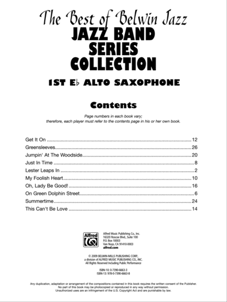 Jazz Band Collection for Jazz Ensemble