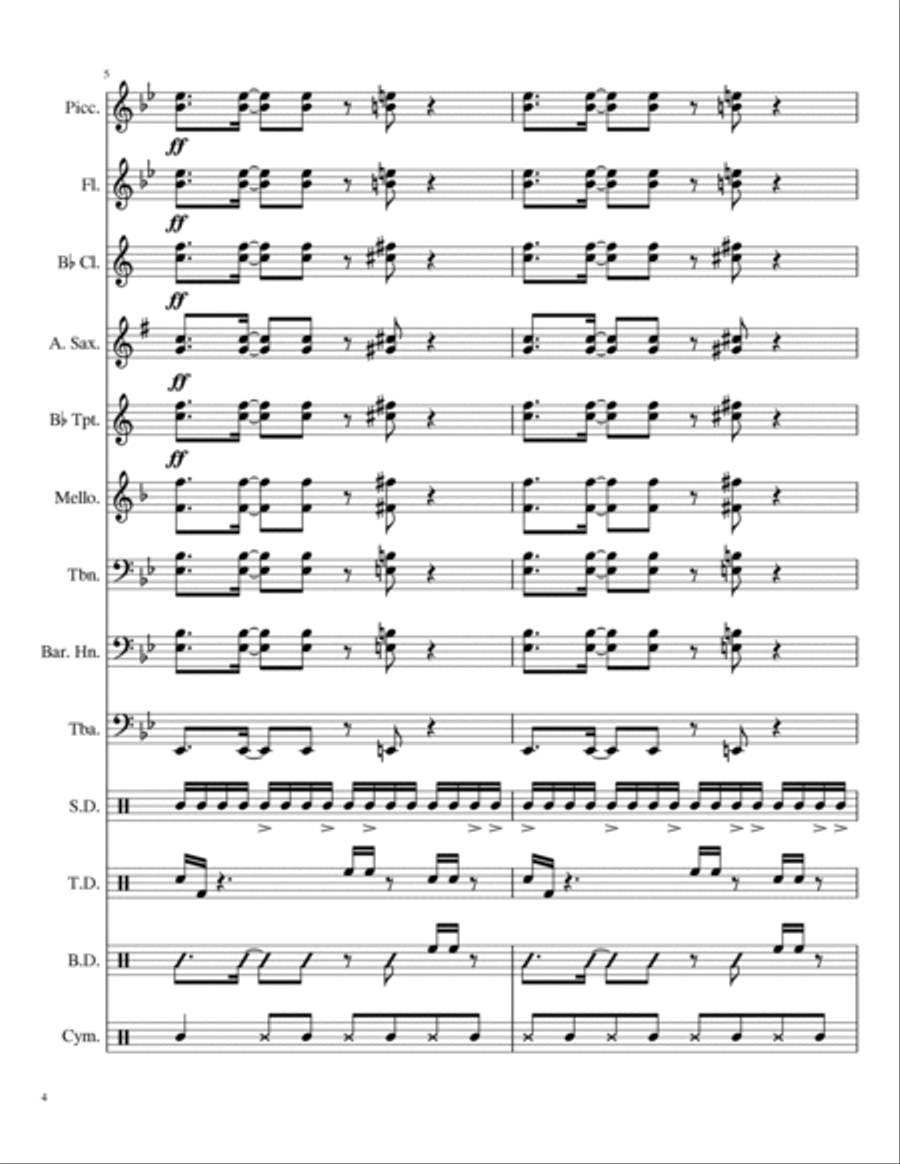 Savage Large Ensemble scores gallery preview page 4
