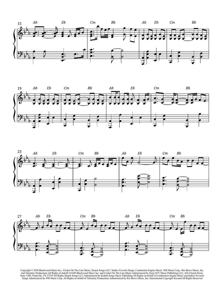 Marry Me Marry Me Piano, Vocal scores gallery preview page 2