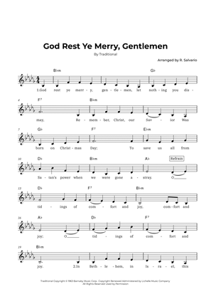 God Rest Ye Merry, Gentlemen (Key of B-flat minor)