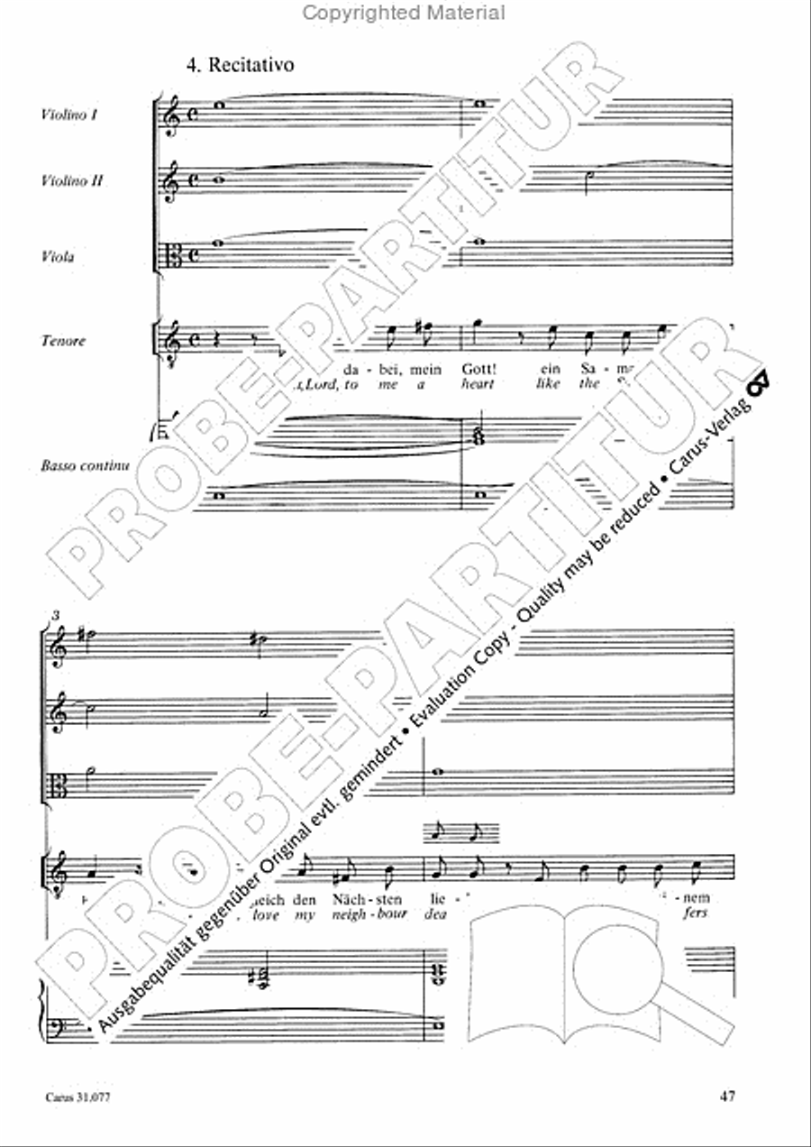 The Lord your God you shall now be loving (Du sollt Gott, deinen Herren, lieben) 4-Part scores gallery preview page 48