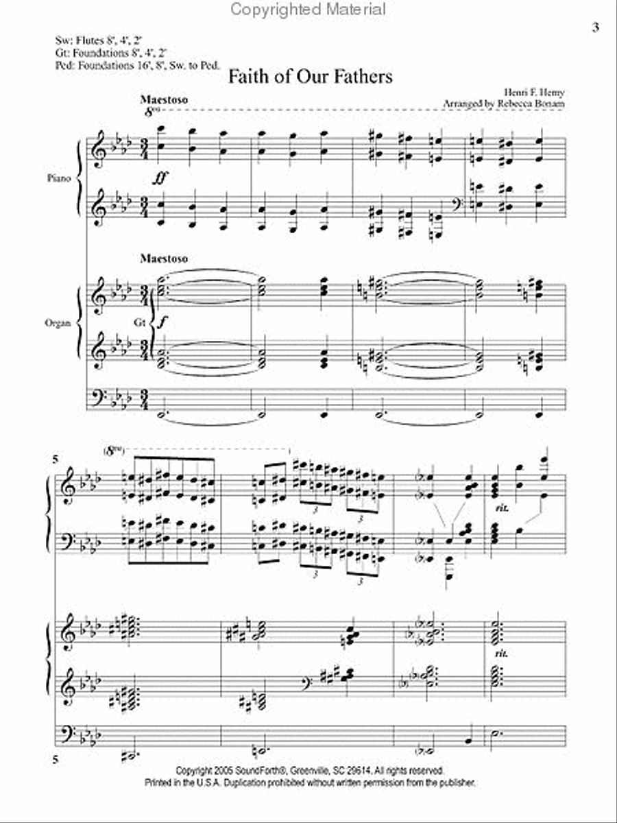 Amazing Grace Organ scores gallery preview page 2
