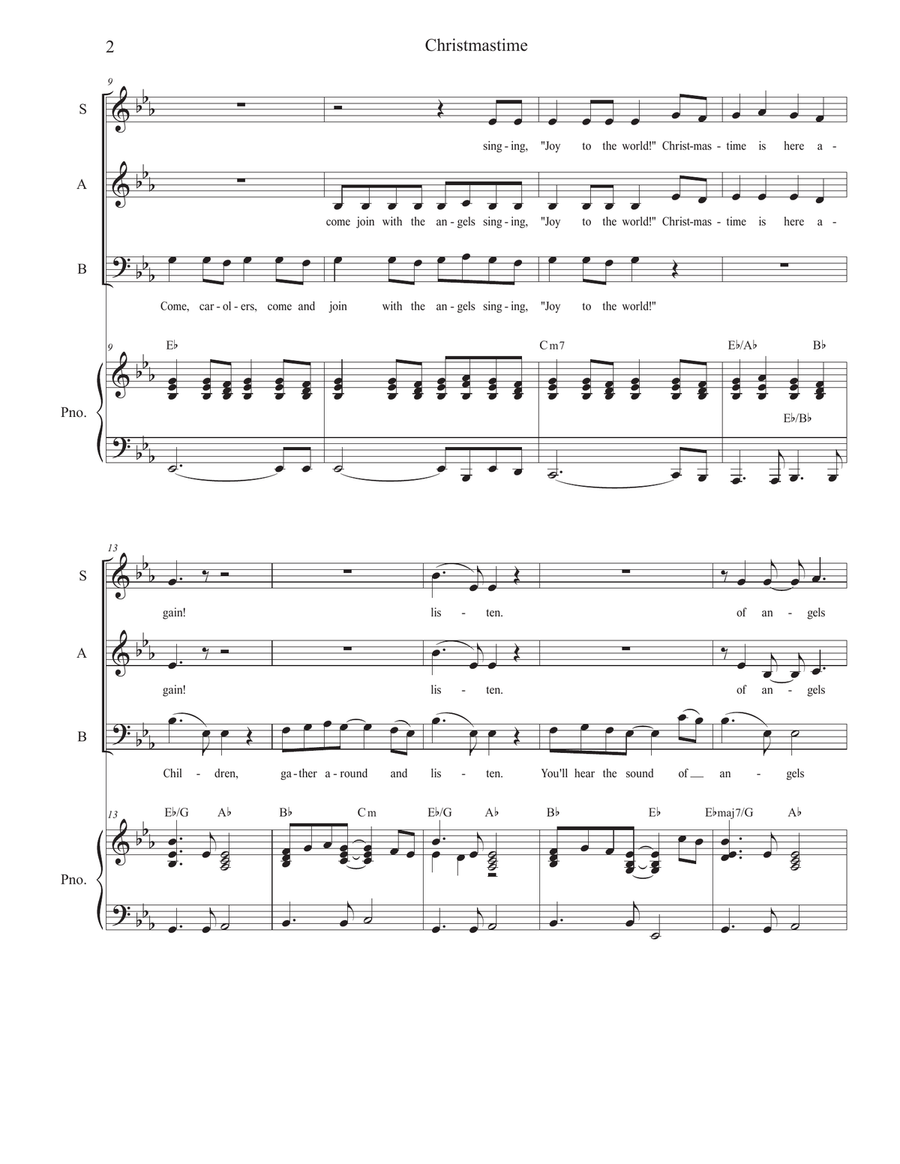 Christmastime Piano, Vocal scores gallery preview page 2