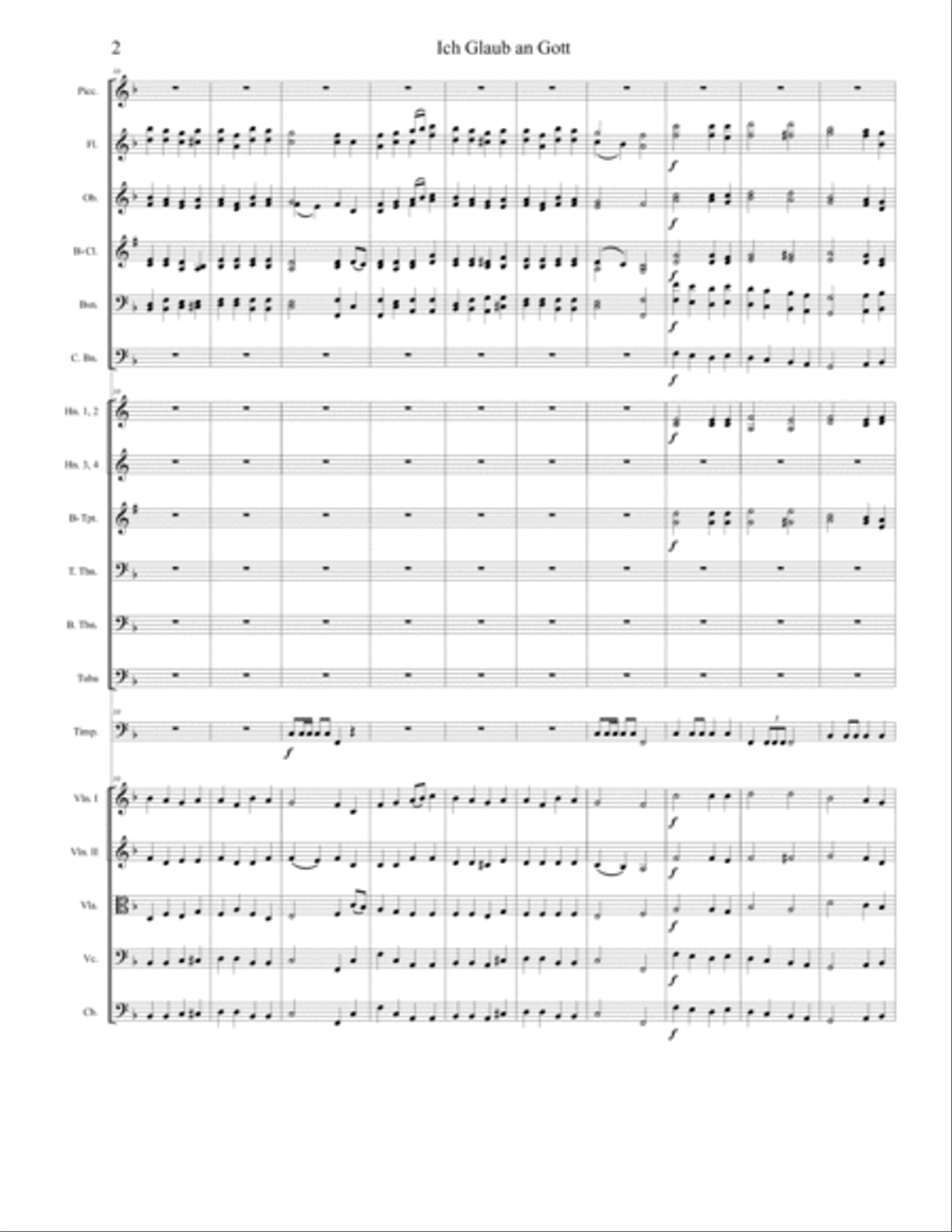 Ich Glaub an Gott Full Orchestra scores gallery preview page 4