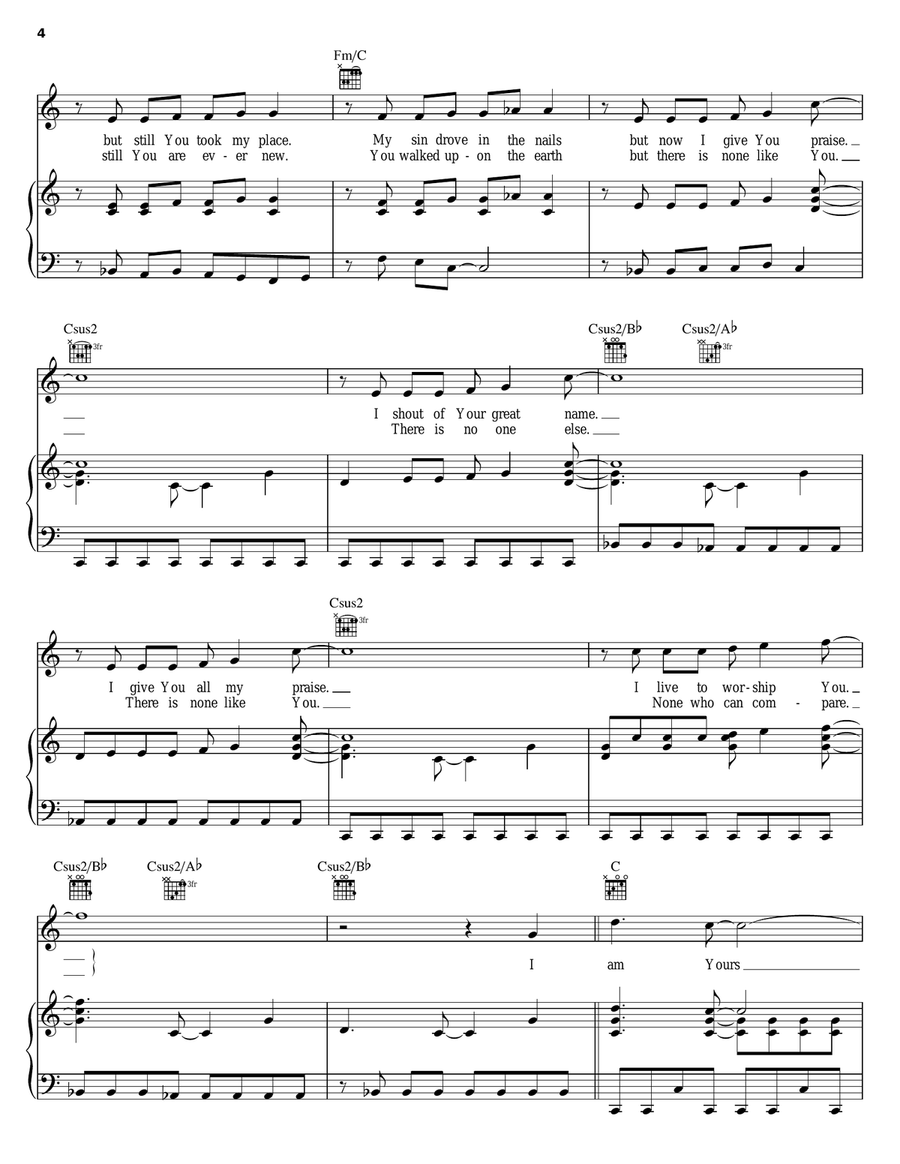 I Am Yours Forever I Am Yours Forever Piano, Vocal, Guitar scores gallery preview page 4