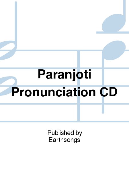 paranjoti pronunciation CD